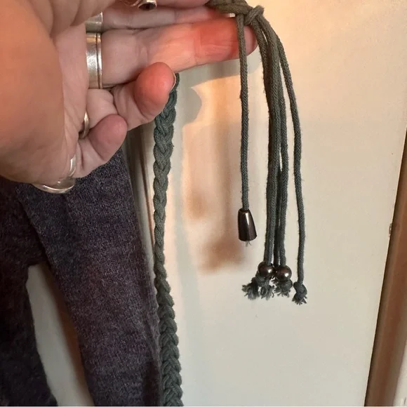 Bluebird Size L dark grey cardigan with sheer around edges - Picture 3 of 7